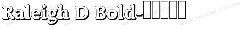 Raleigh D Bold字体转换